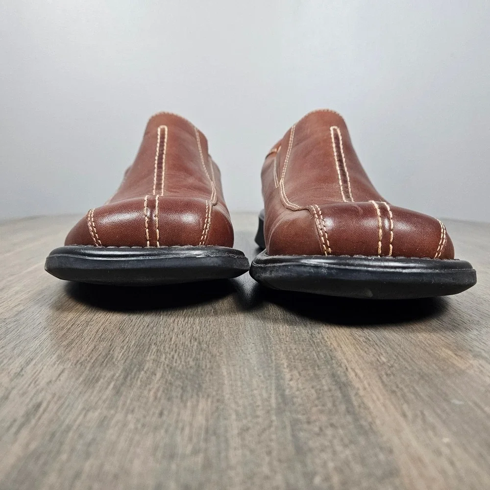 Kenneth Cole Reaction Mens 8 Leather Slip On Loafers‎ Comfort Brown Shoes